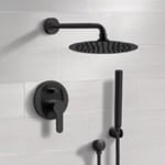 Remer SFH34 Matte Black Rain Shower System with Handheld, Rain Shower Head, Shower Faucet Set